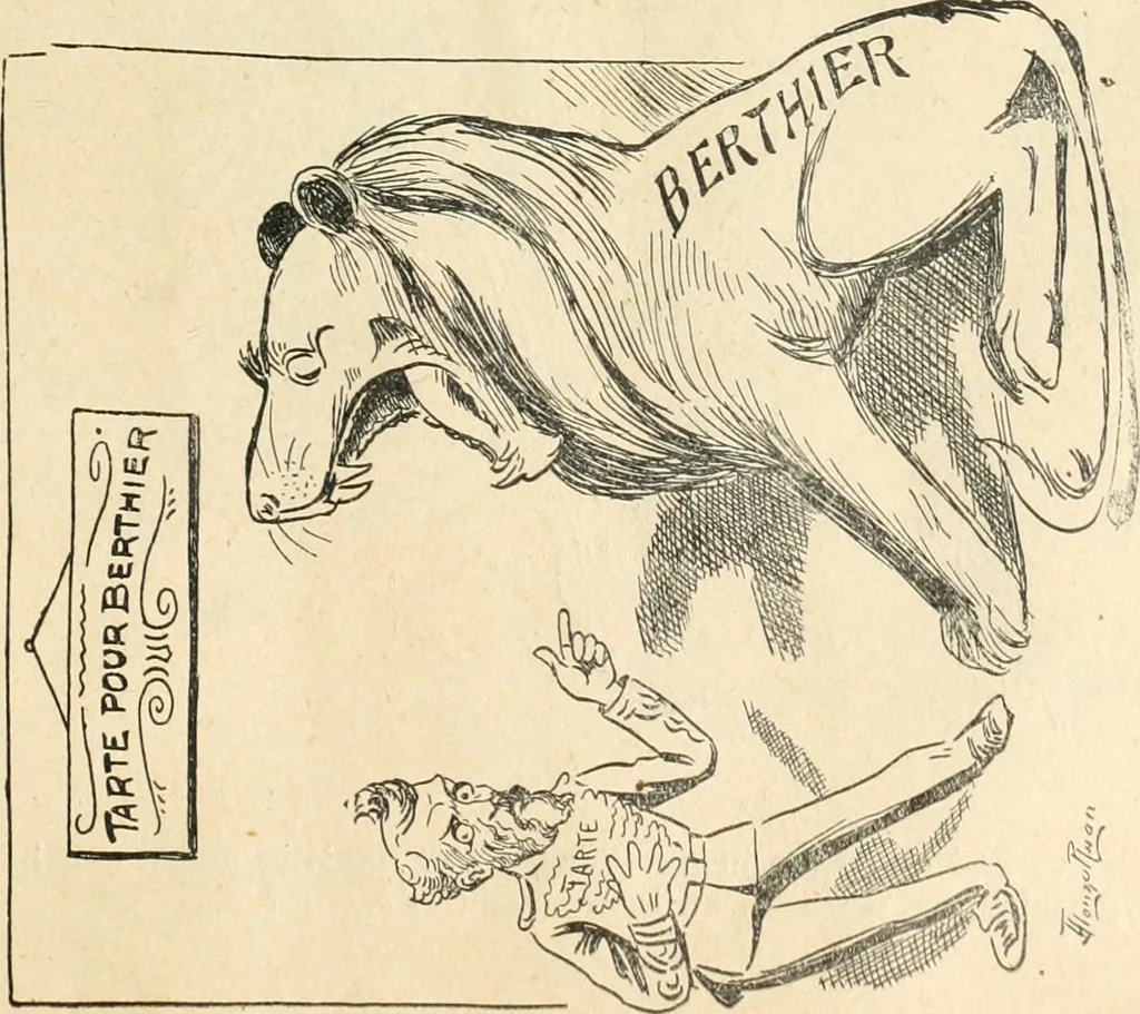 An illustration from Caricature politique au Canada = Free lance political caricature in Canada, 1904, leaf 46
