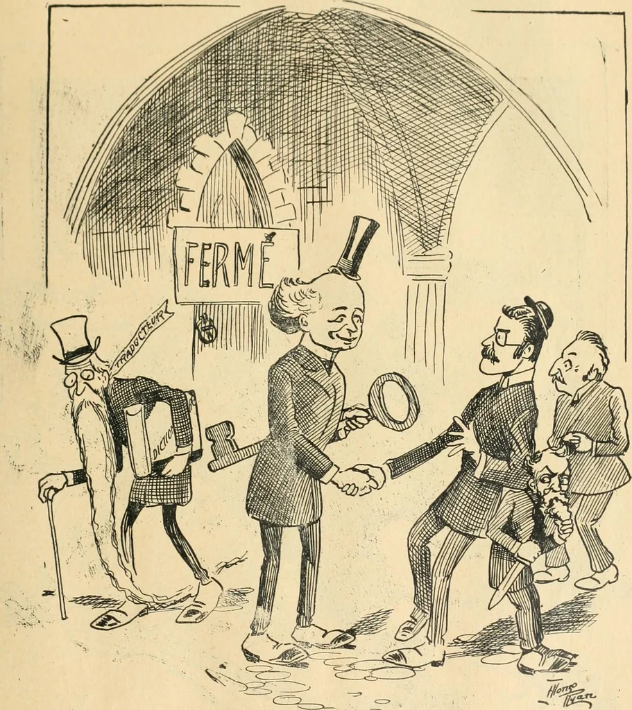 An illustration from Caricature politique au Canada = Free lance political caricature in Canada, 1904, leaf 54