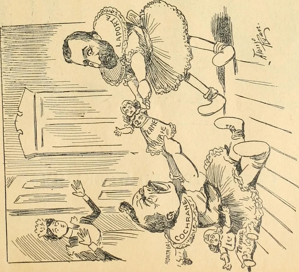 An illustration from Caricature politique au Canada = Free lance political caricature in Canada, 1904, leaf 56