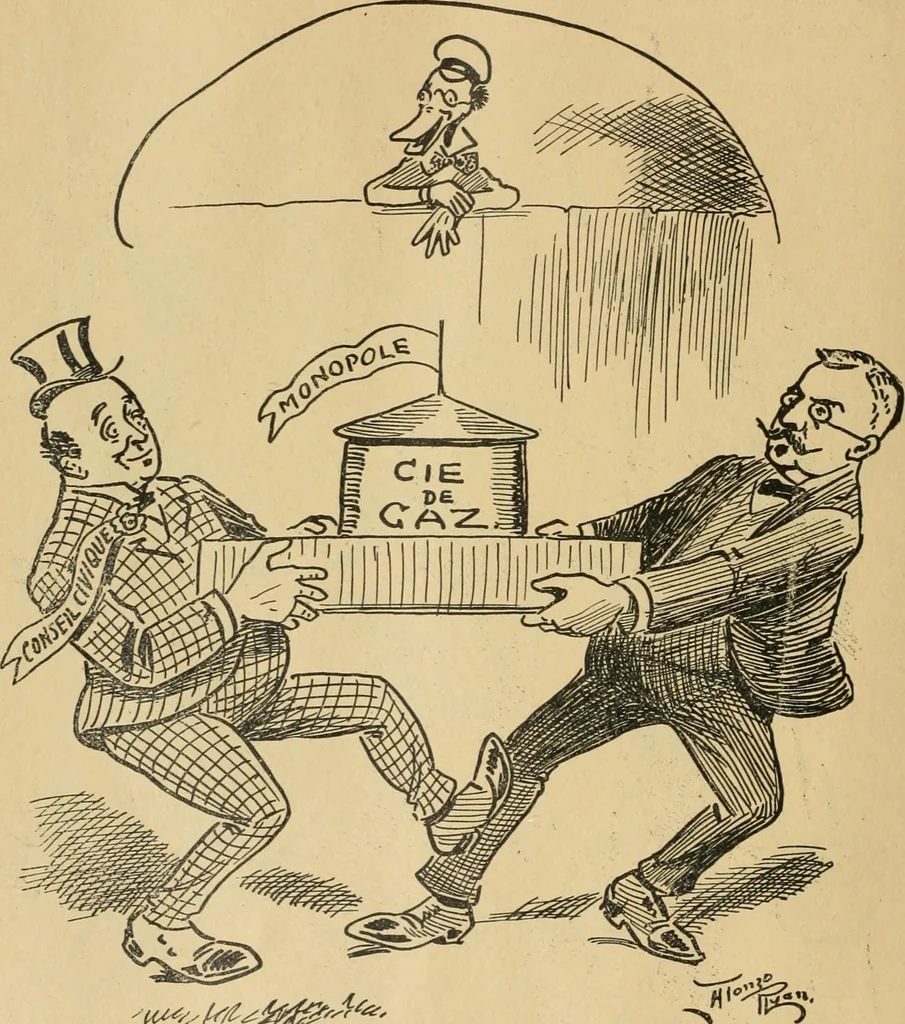 An illustration from Caricature politique au Canada = Free lance political caricature in Canada, 1904, leaf 59