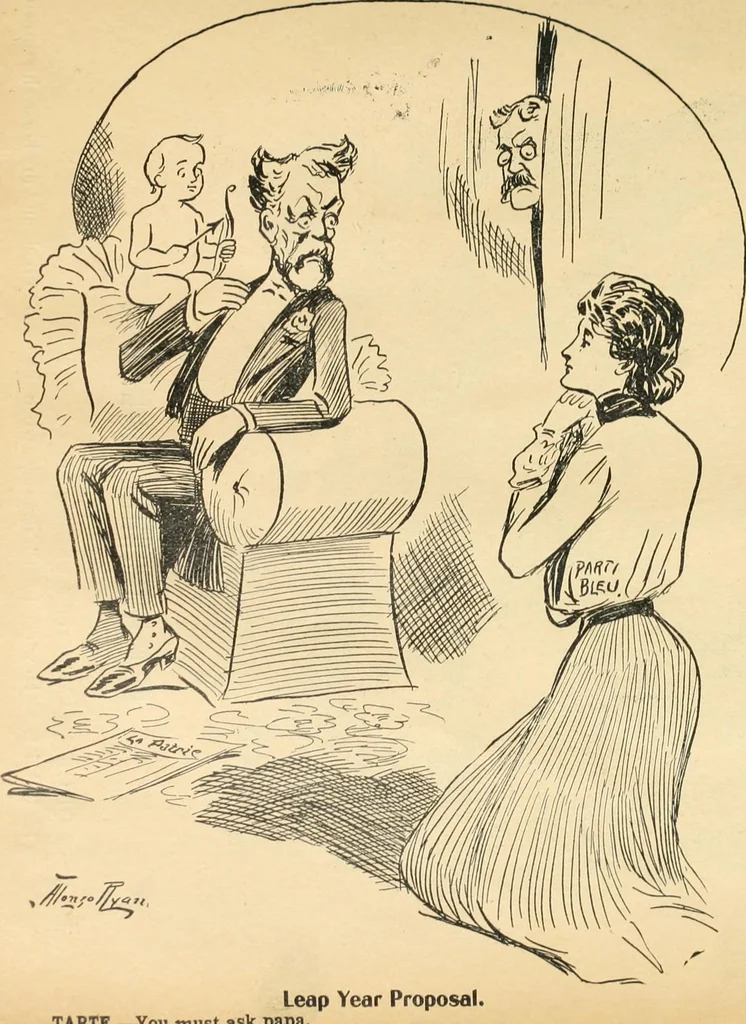 An illustration from Caricature politique au Canada = Free lance political caricature in Canada, 1904, leaf 64
