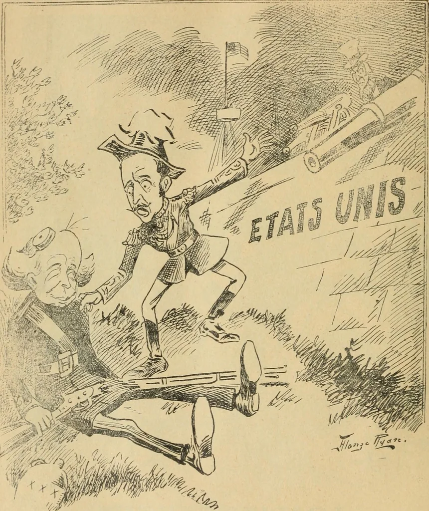 An illustration from Caricature politique au Canada = Free lance political caricature in Canada, 1904, leaf 75