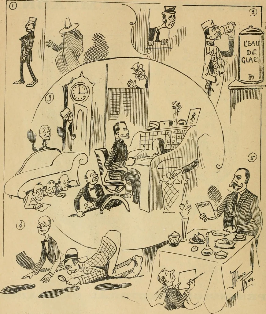 An illustration from Caricature politique au Canada = Free lance political caricature in Canada, 1904, leaf 79