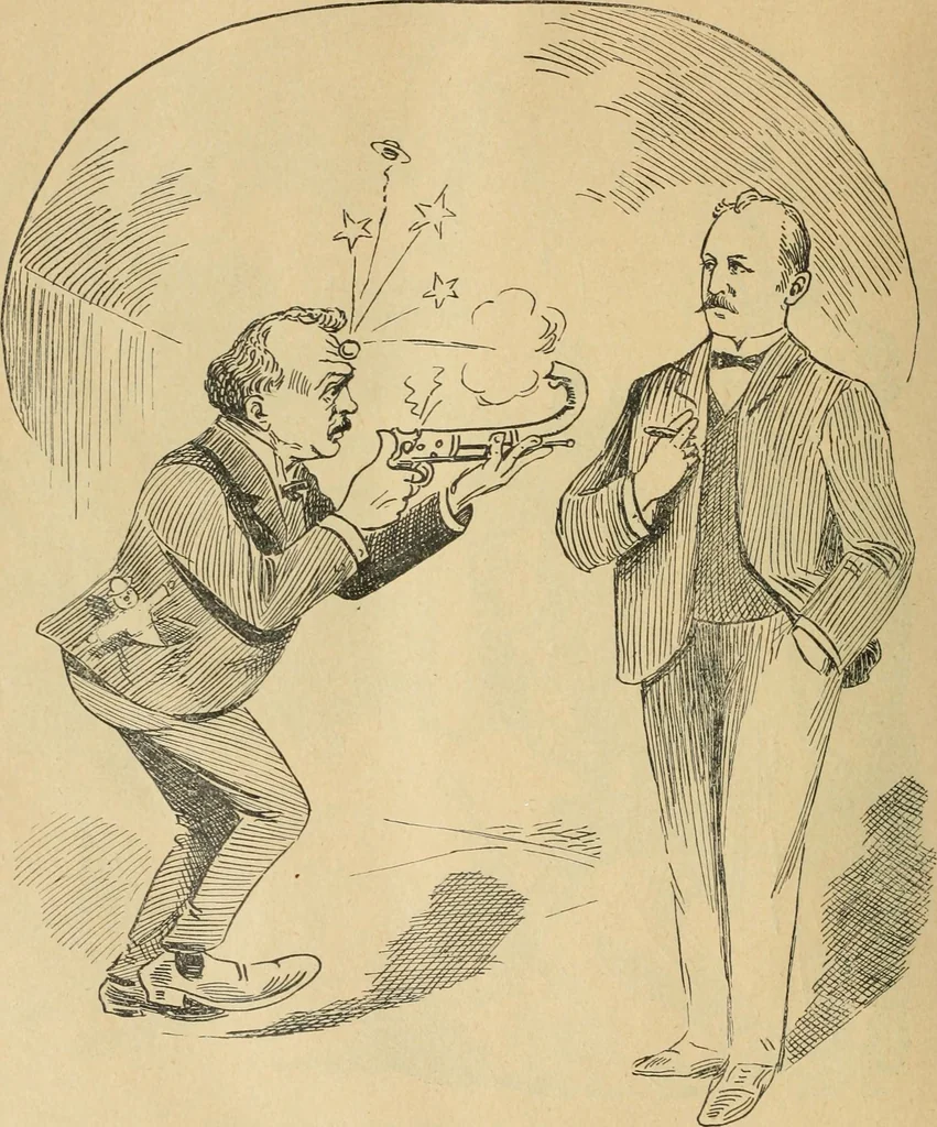 An illustration from Caricature politique au Canada = Free lance political caricature in Canada, 1904, leaf 81