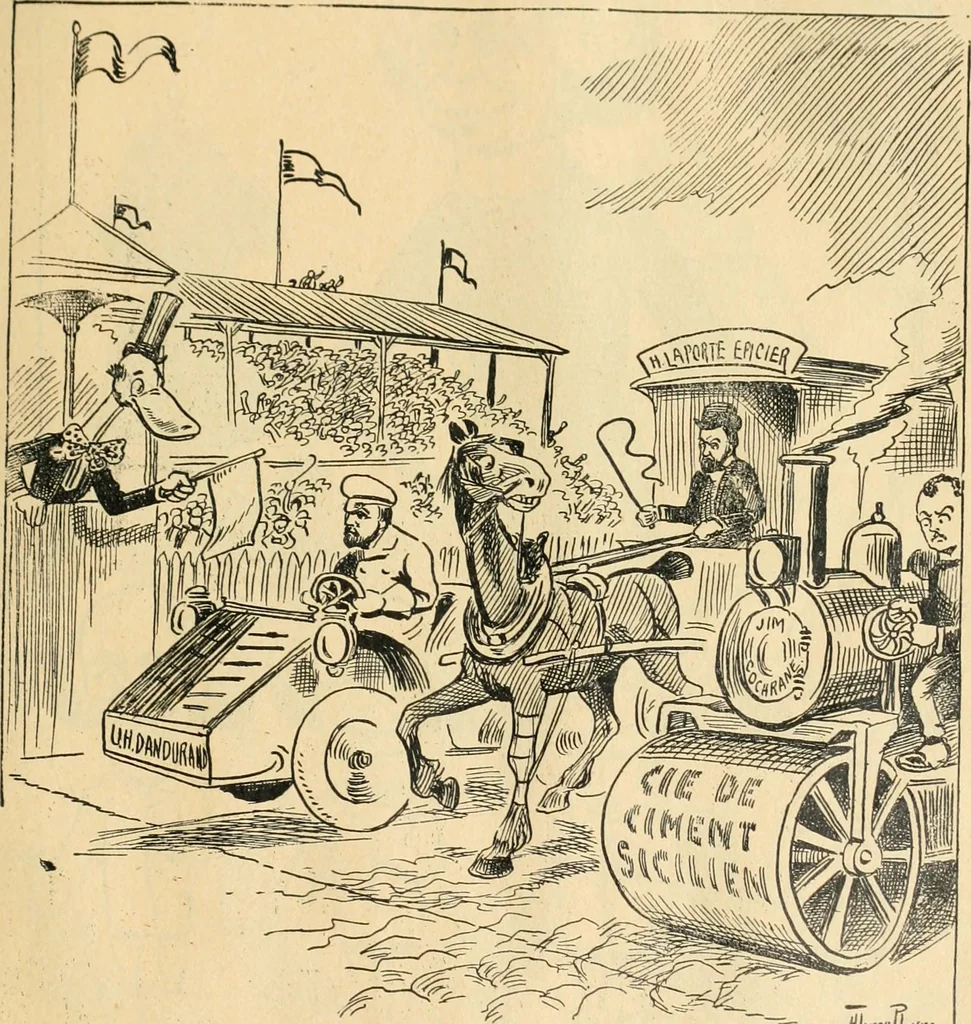 An illustration from Caricature politique au Canada = Free lance political caricature in Canada, 1904, leaf 88