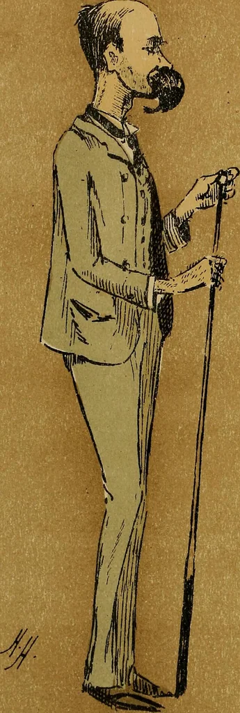 An illustration from Caricatures, 1902, leaf 17