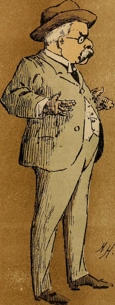 An illustration from Caricatures, 1902, leaf 24