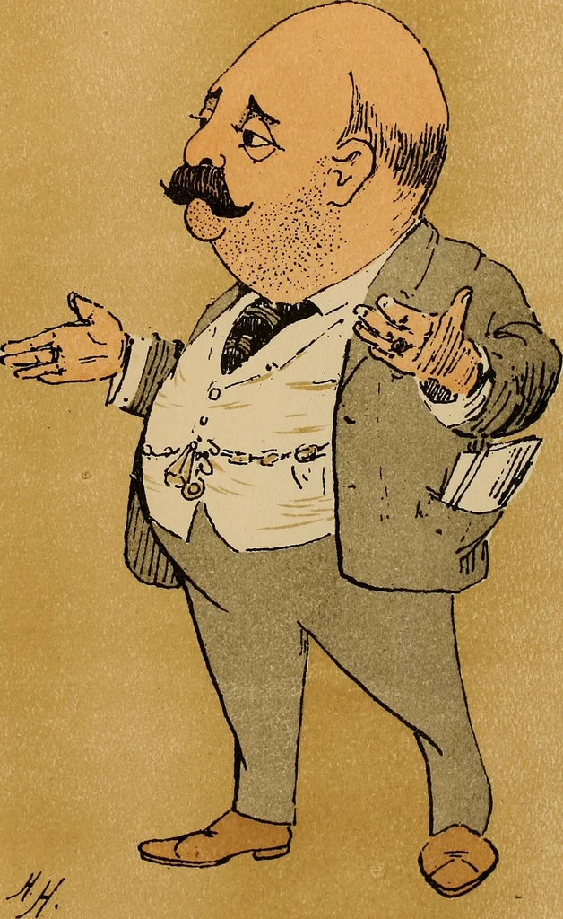 An illustration from Caricatures, 1902, leaf 44
