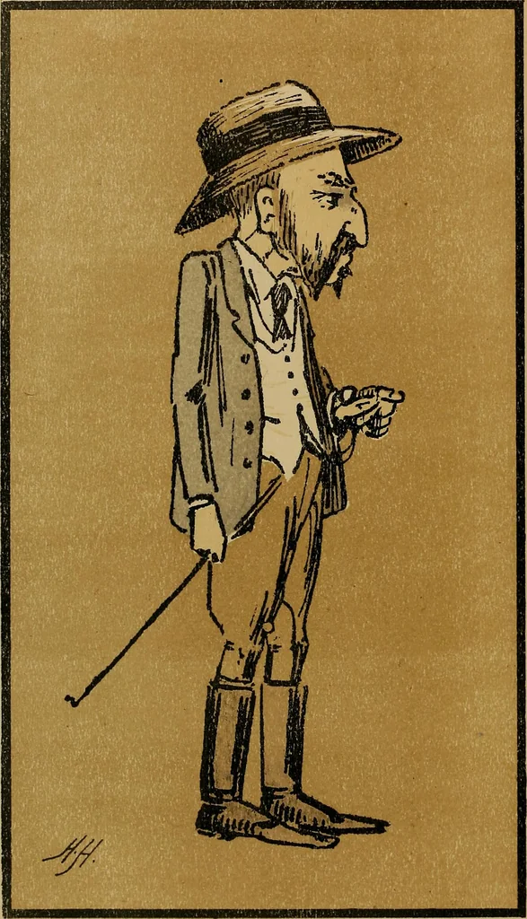 An illustration from Caricatures, 1902, leaf 49