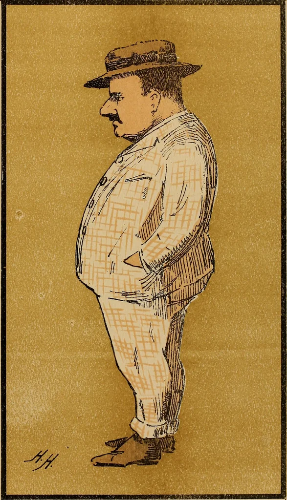 An illustration from Caricatures, 1902, leaf 74