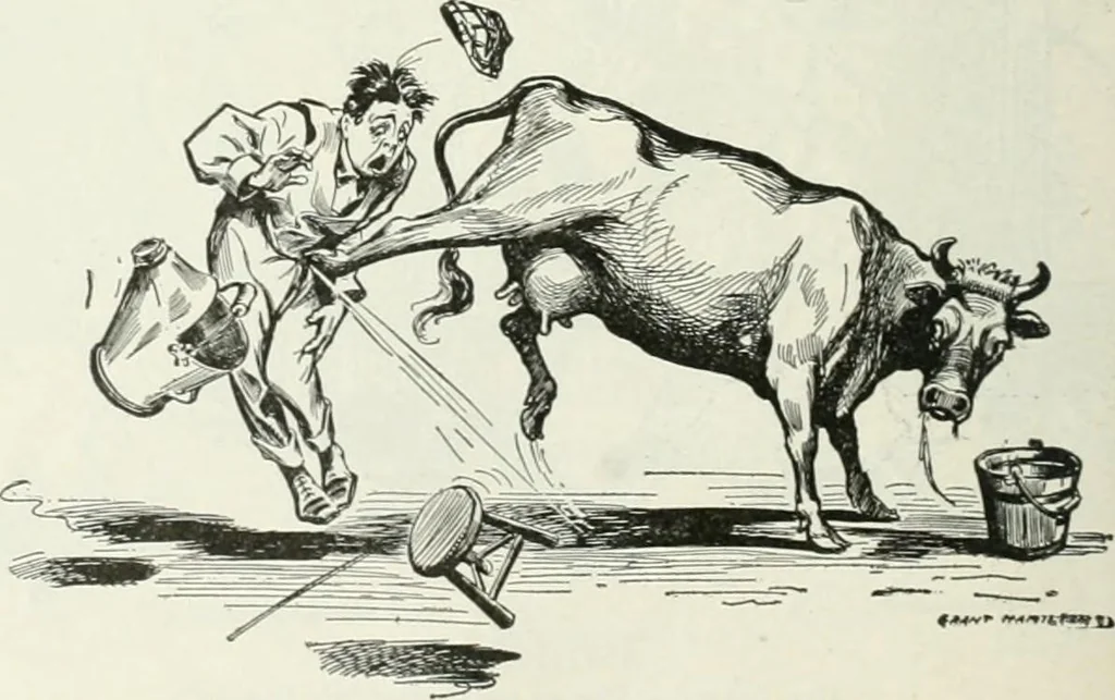 An illustration from Caricature; wit and humor of a nation in picture, song and story, 1911, leaf 107