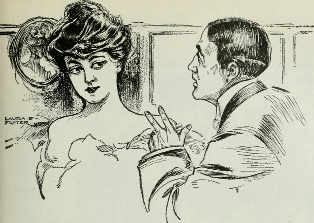 An illustration from Caricature; wit and humor of a nation in picture, song and story, 1911, leaf 108