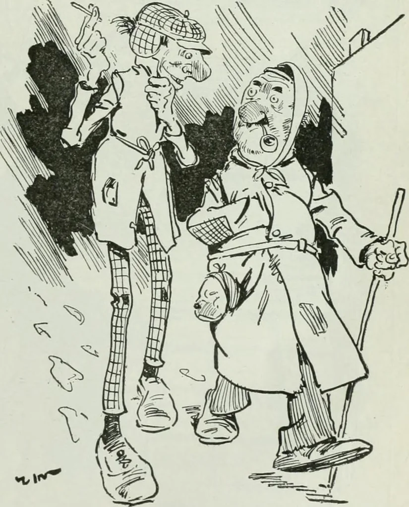 An illustration from Caricature; wit and humor of a nation in picture, song and story, 1911, leaf 108
