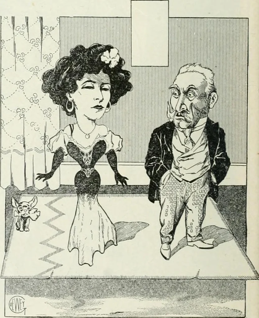 An illustration from Caricature; wit and humor of a nation in picture, song and story, 1911, leaf 11