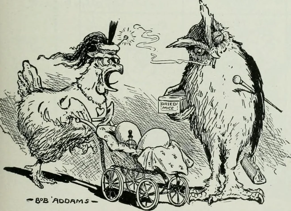 An illustration from Caricature; wit and humor of a nation in picture, song and story, 1911, leaf 110