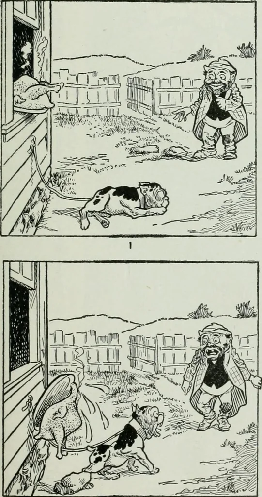 An illustration from Caricature; wit and humor of a nation in picture, song and story, 1911, leaf 114