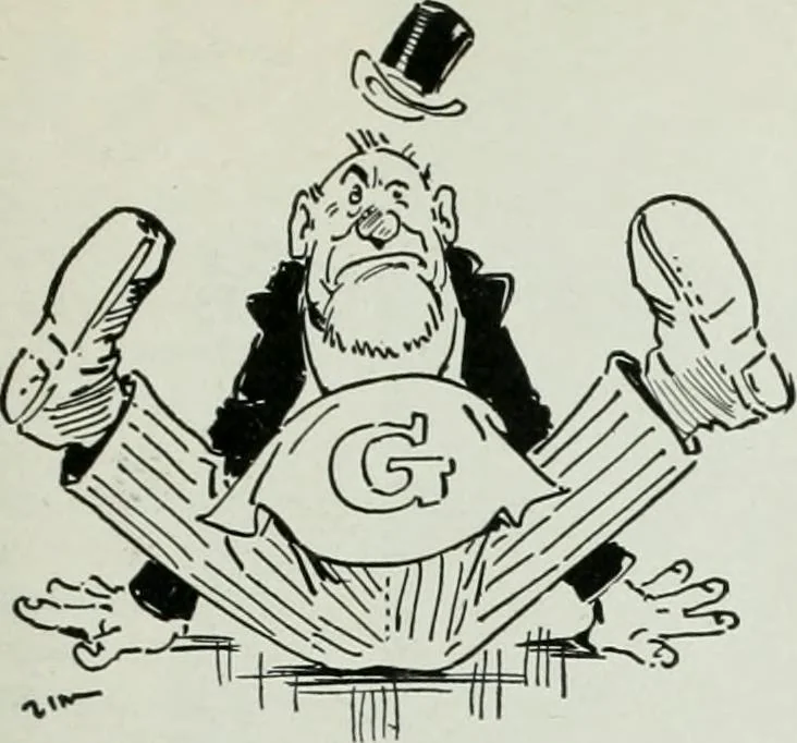 An illustration from Caricature; wit and humor of a nation in picture, song and story, 1911, leaf 118