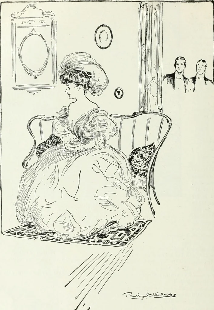 An illustration from Caricature; wit and humor of a nation in picture, song and story, 1911, leaf 121