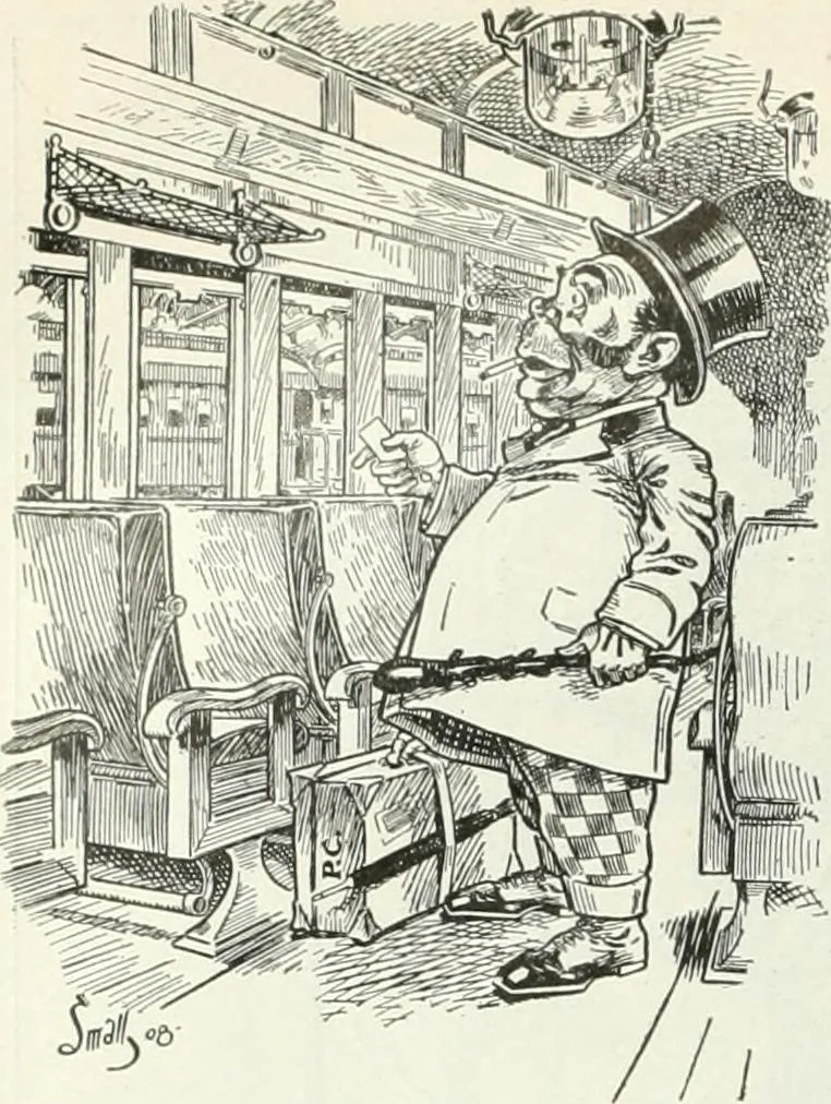 An illustration from Caricature; wit and humor of a nation in picture, song and story, 1911, leaf 123