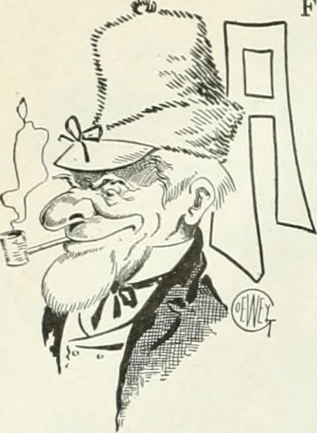 An illustration from Caricature; wit and humor of a nation in picture, song and story, 1911, leaf 13