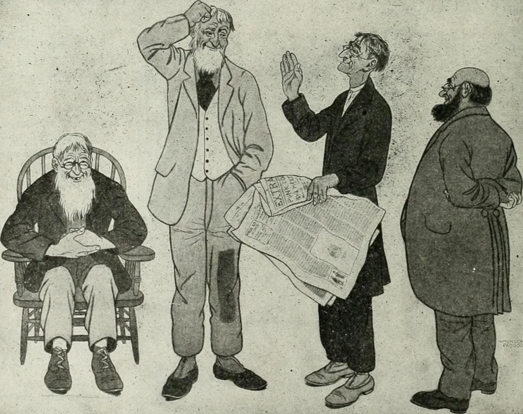 An illustration from Caricature; wit and humor of a nation in picture, song and story, 1911, leaf 13