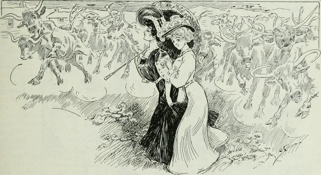 An illustration from Caricature; wit and humor of a nation in picture, song and story, 1911, leaf 134