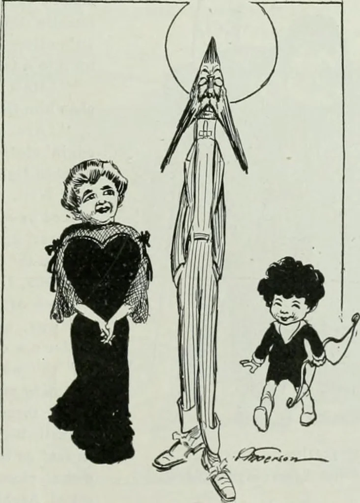 An illustration from Caricature; wit and humor of a nation in picture, song and story, 1911, leaf 136