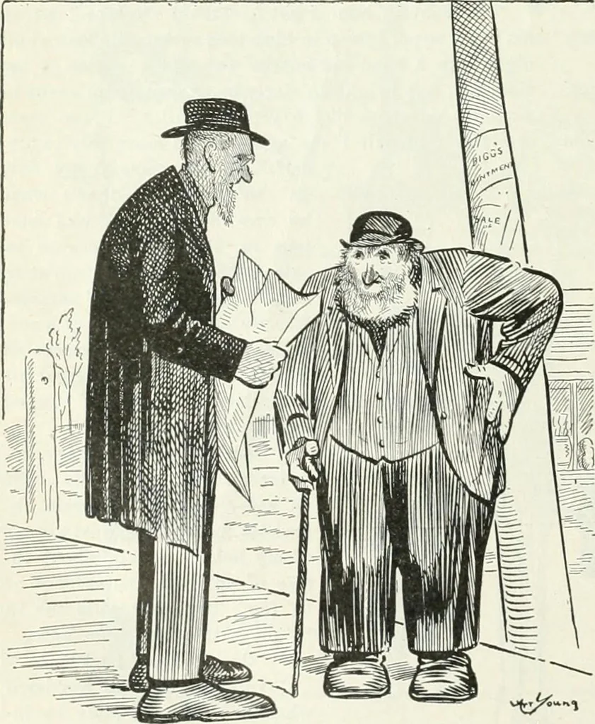 An illustration from Caricature; wit and humor of a nation in picture, song and story, 1911, leaf 137