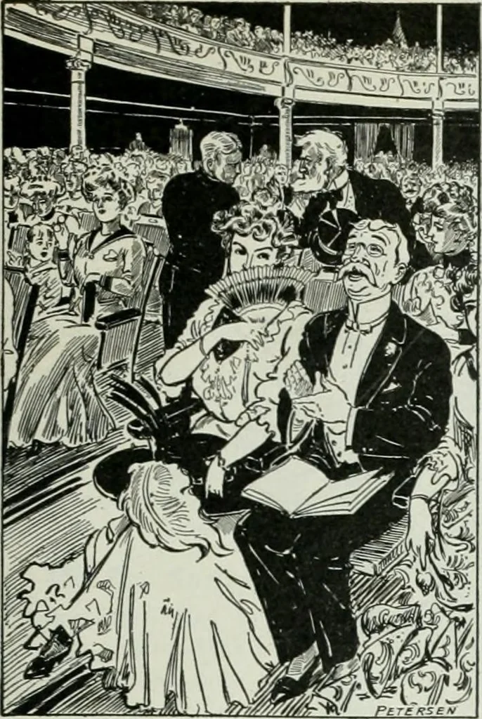 An illustration from Caricature; wit and humor of a nation in picture, song and story, 1911, leaf 138