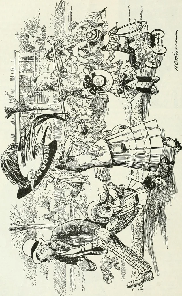 An illustration from Caricature; wit and humor of a nation in picture, song and story, 1911, leaf 139