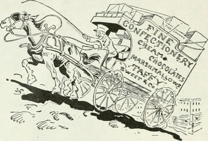 An illustration from Caricature; wit and humor of a nation in picture, song and story, 1911, leaf 141