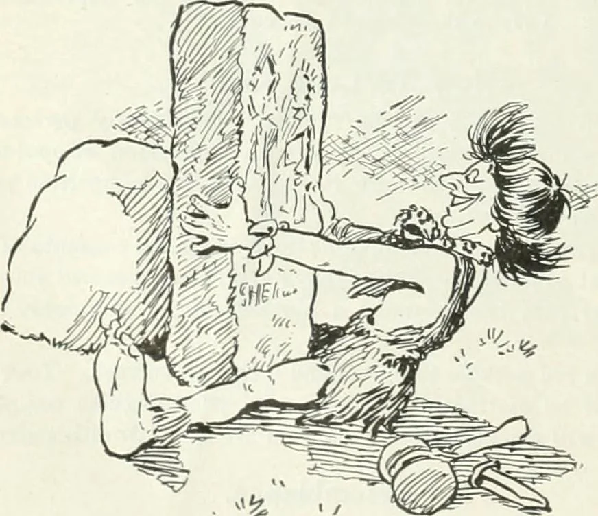 An illustration from Caricature; wit and humor of a nation in picture, song and story, 1911, leaf 141