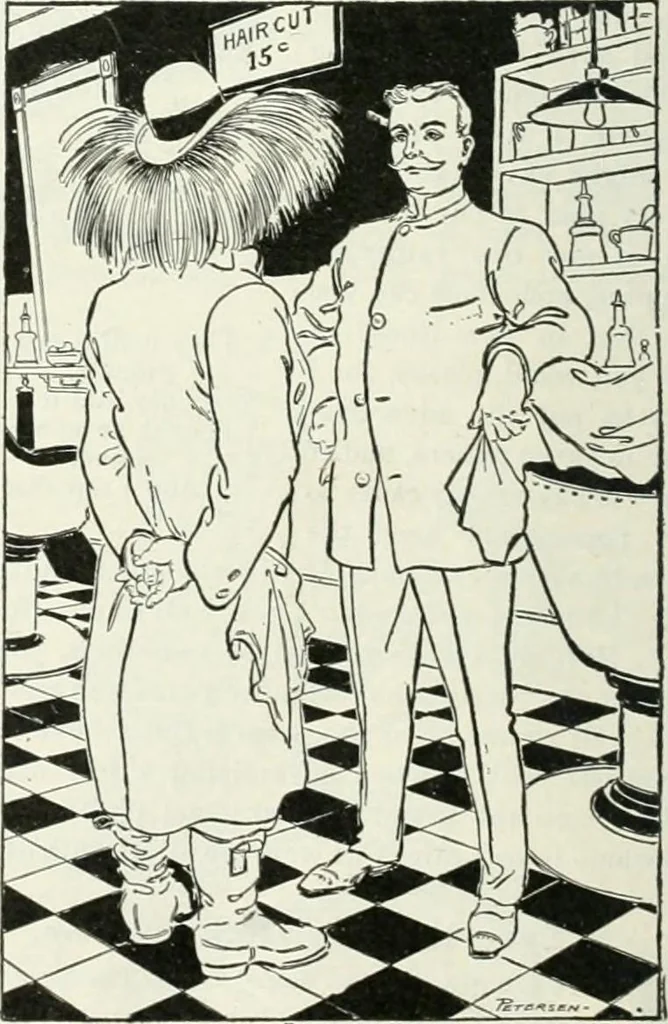 An illustration from Caricature; wit and humor of a nation in picture, song and story, 1911, leaf 143