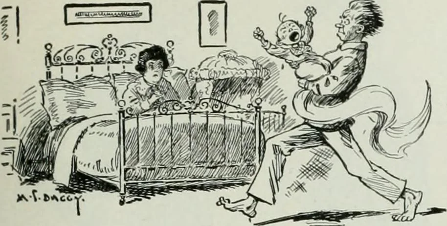 An illustration from Caricature; wit and humor of a nation in picture, song and story, 1911, leaf 144