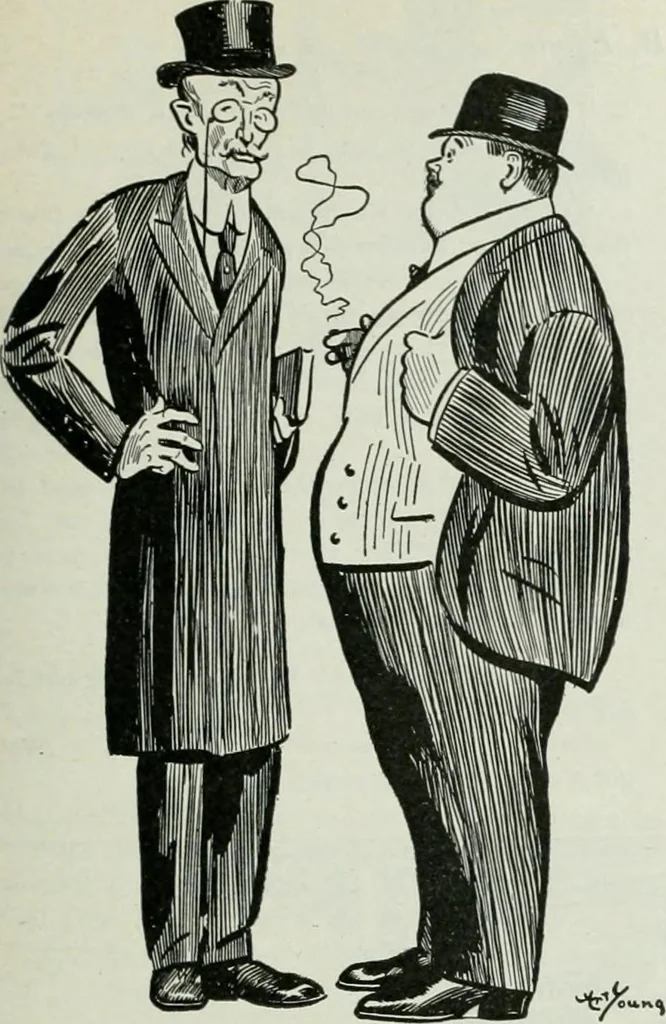 An illustration from Caricature; wit and humor of a nation in picture, song and story, 1911, leaf 146