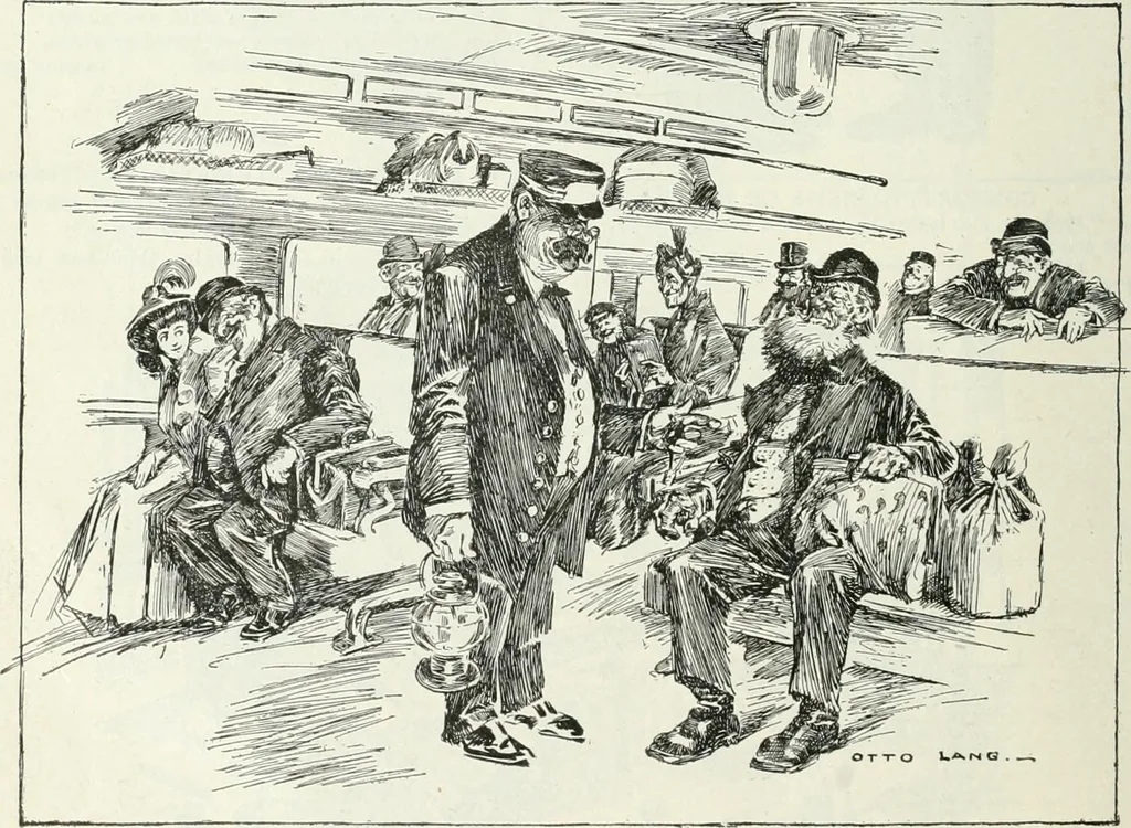 An illustration from Caricature; wit and humor of a nation in picture, song and story, 1911, leaf 147