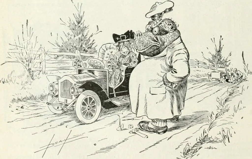 An illustration from Caricature; wit and humor of a nation in picture, song and story, 1911, leaf 149