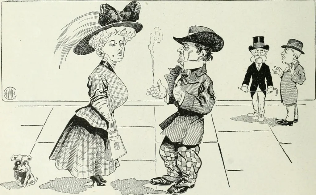 An illustration from Caricature; wit and humor of a nation in picture, song and story, 1911, leaf 15
