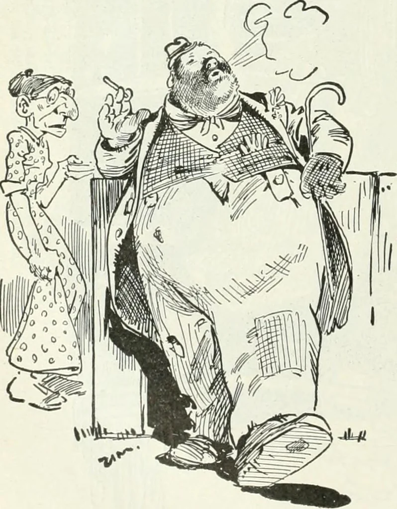 An illustration from Caricature; wit and humor of a nation in picture, song and story, 1911, leaf 157