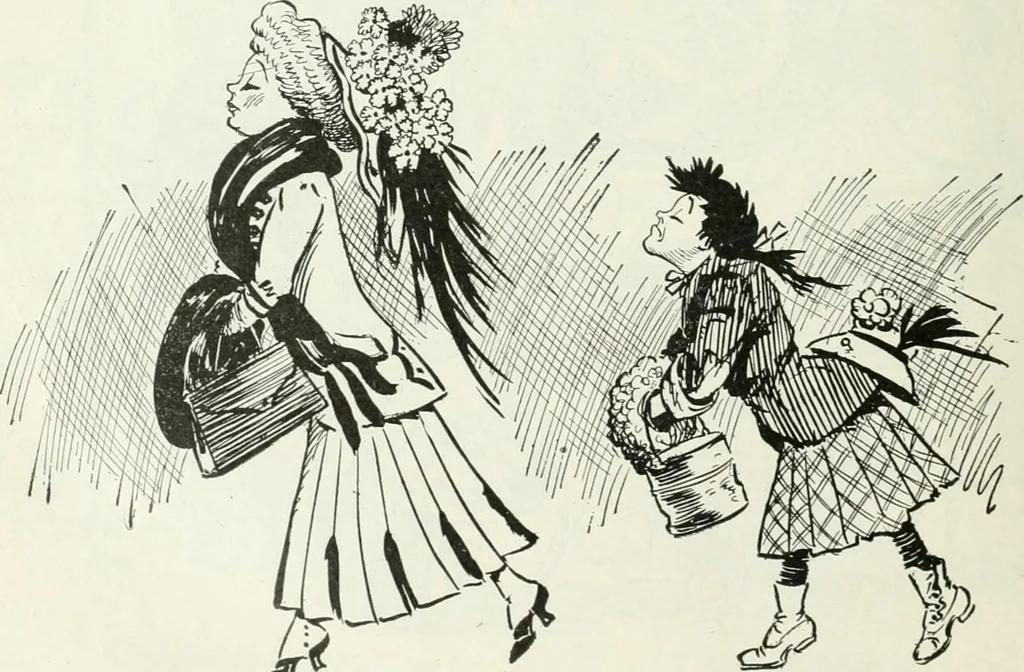 An illustration from Caricature; wit and humor of a nation in picture, song and story, 1911, leaf 159