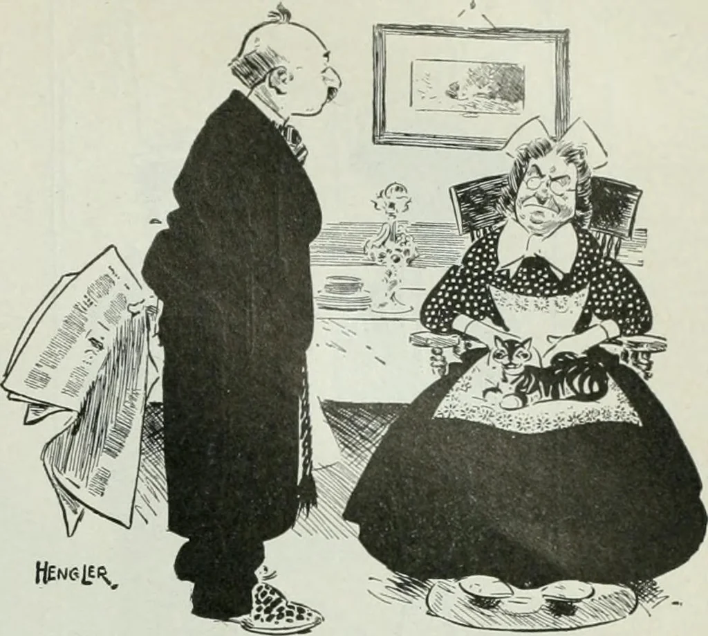 An illustration from Caricature; wit and humor of a nation in picture, song and story, 1911, leaf 160