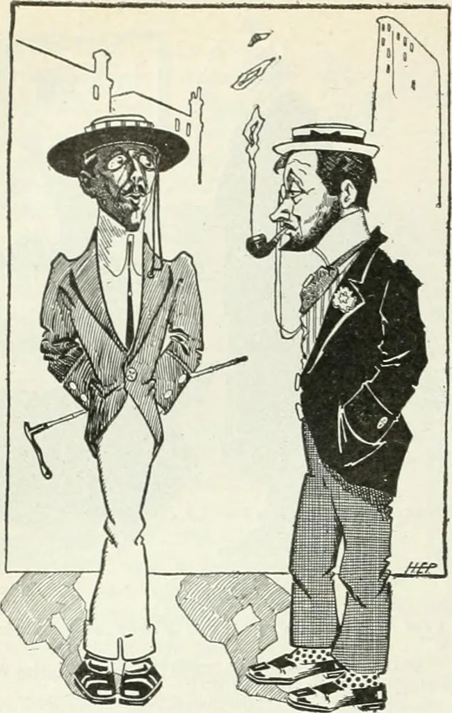 An illustration from Caricature; wit and humor of a nation in picture, song and story, 1911, leaf 161