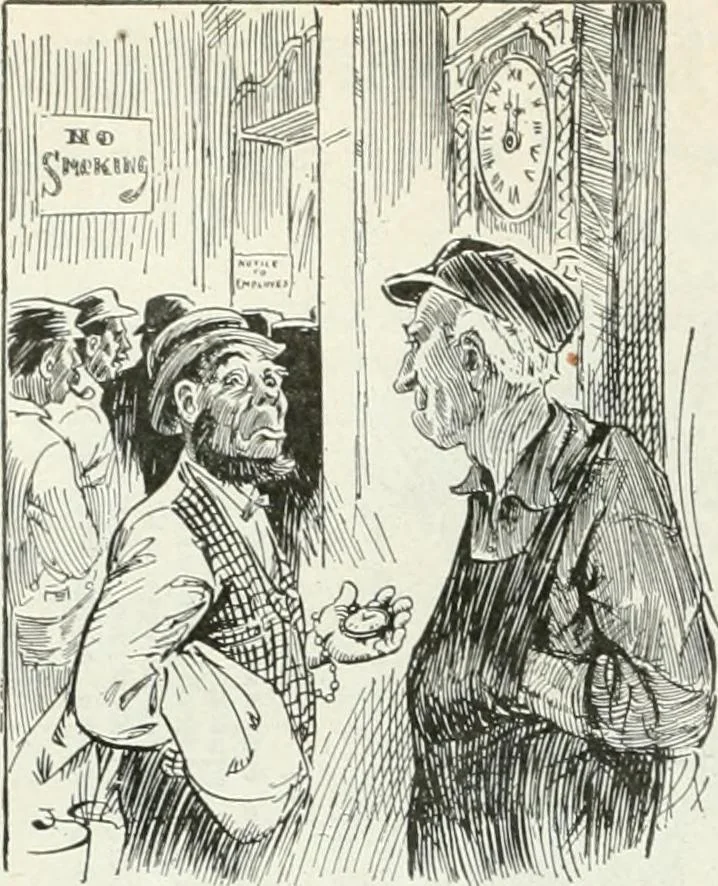An illustration from Caricature; wit and humor of a nation in picture, song and story, 1911, leaf 165