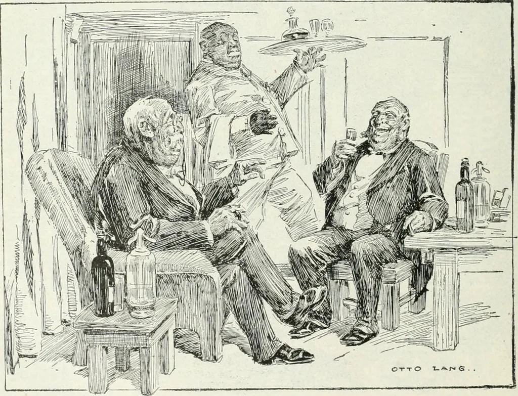 An illustration from Caricature; wit and humor of a nation in picture, song and story, 1911, leaf 165