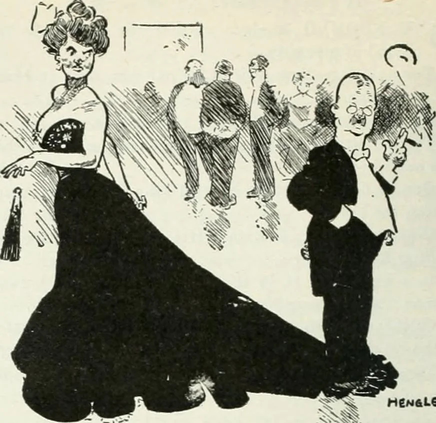 An illustration from Caricature; wit and humor of a nation in picture, song and story, 1911, leaf 167