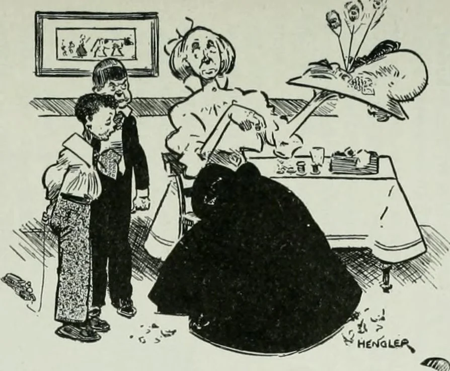 An illustration from Caricature; wit and humor of a nation in picture, song and story, 1911, leaf 176