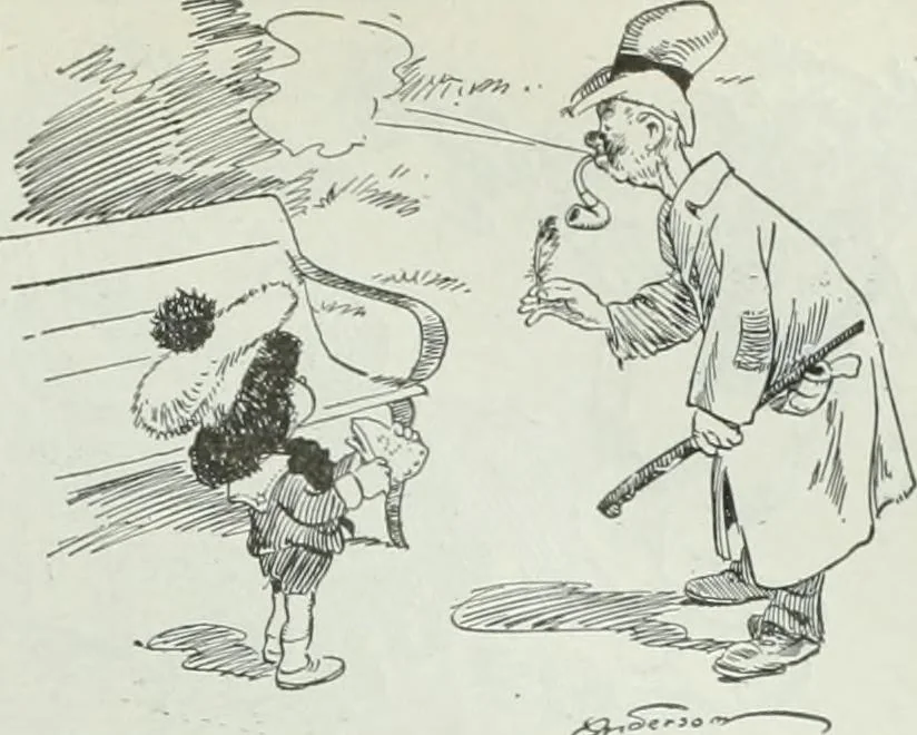 An illustration from Caricature; wit and humor of a nation in picture, song and story, 1911, leaf 178