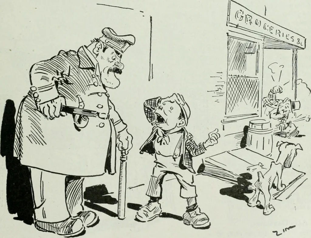 An illustration from Caricature; wit and humor of a nation in picture, song and story, 1911, leaf 178