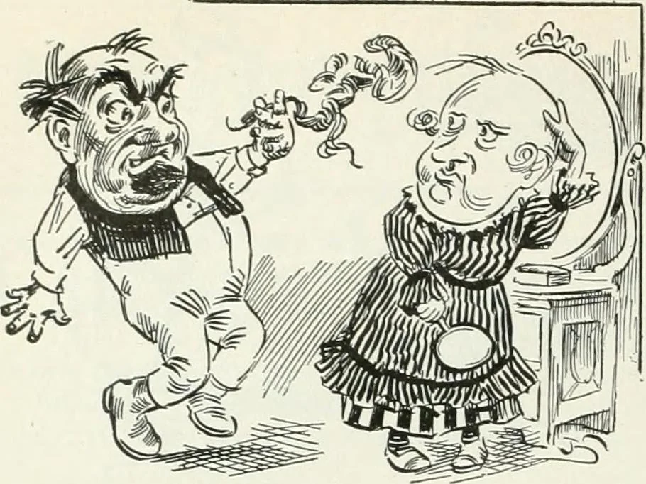 An illustration from Caricature; wit and humor of a nation in picture, song and story, 1911, leaf 179