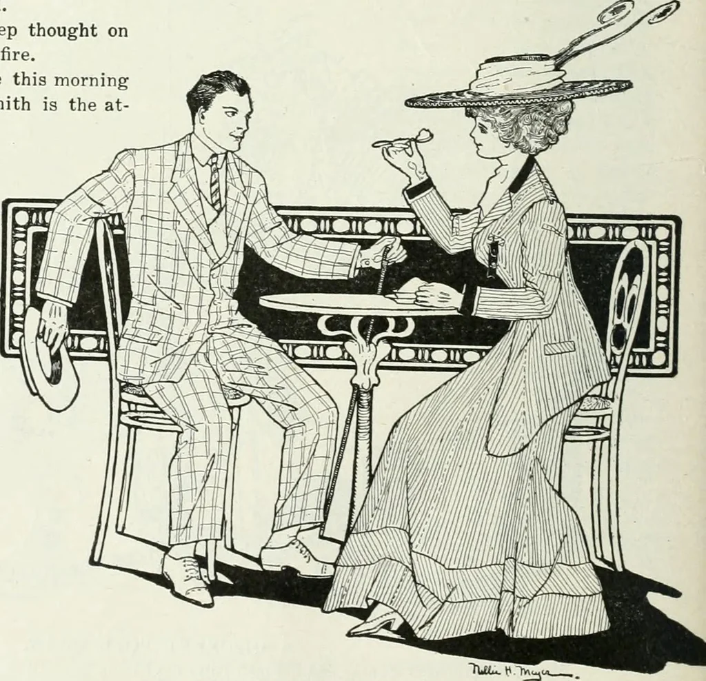 An illustration from Caricature; wit and humor of a nation in picture, song and story, 1911, leaf 179